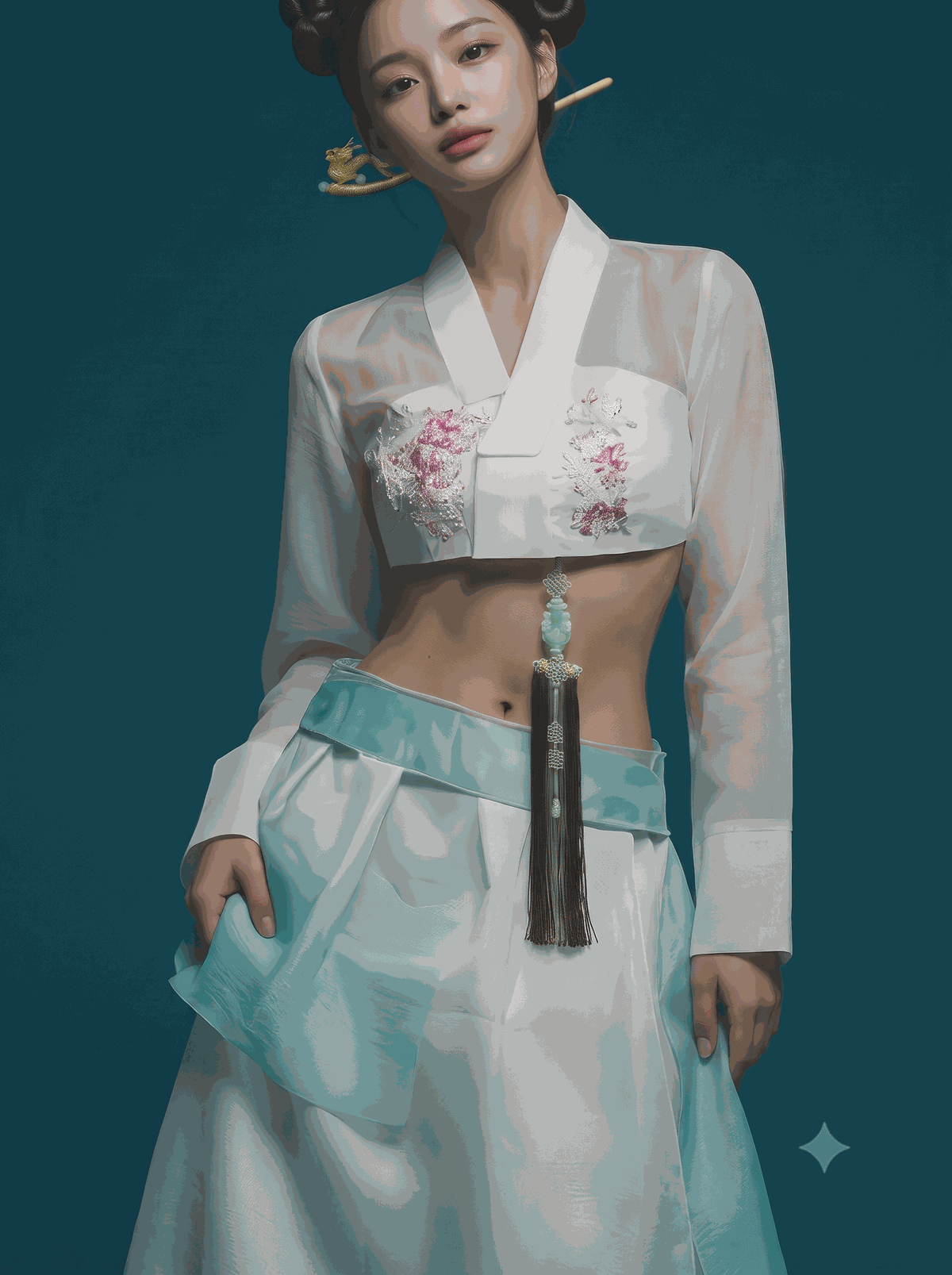현대적인 한복의 선과 장신구를 담은 일산명월관 콘셉트 화보